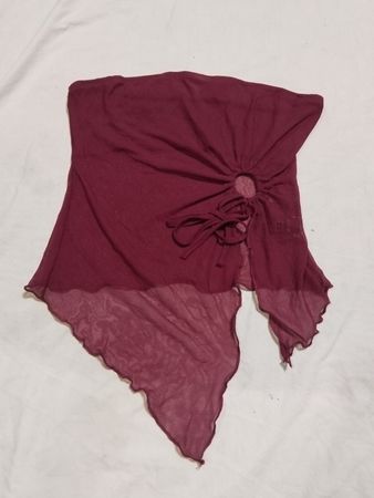 Maroon Durchsichtiger Haltertop
