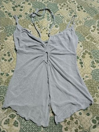 Anko Grey Mesh Halter Top