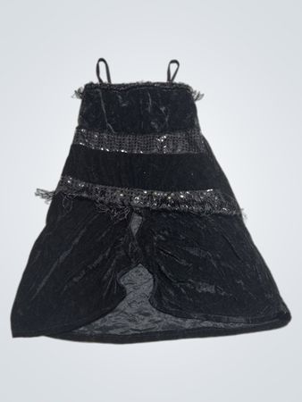 Schwarzes Samtkleid