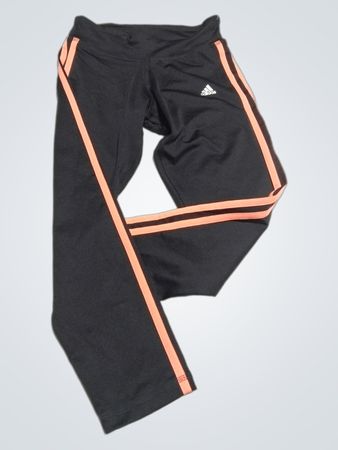 Adidas Schwarze 3-Streifen Capri-Hosen
