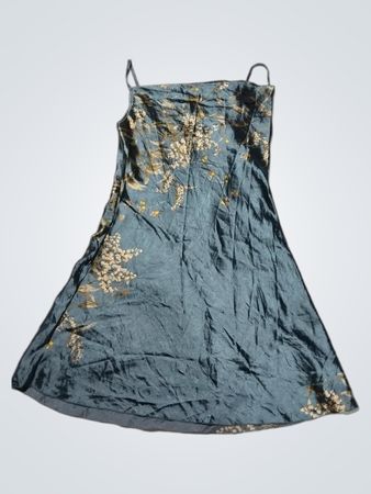 Blaues Blumen-Rutschkleid