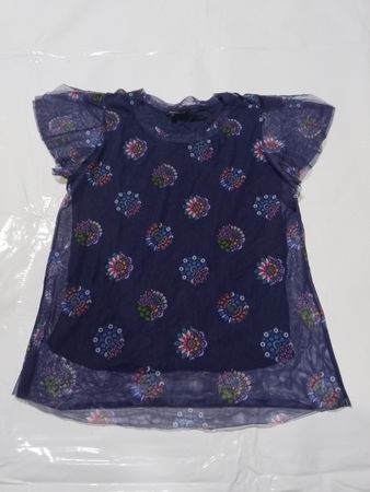 Desigual Floral Print Mesh Top