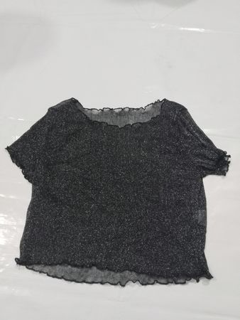 Glitzerndes durchsichtige schwarzes Top