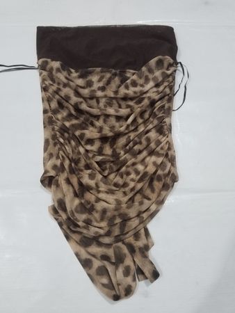 Rüschendes Leopardenmusterkleid