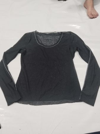 LA PERLA STUDIO Schwarzes, durchsichtiges Langarmtop