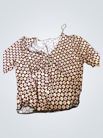 SQUITES Damen Bedrucktes V-Ausschnitt Top