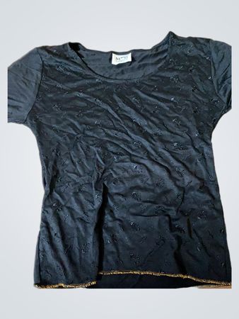 M.G. MAGNIFICIO MG Schwarzes Besticktes Top
