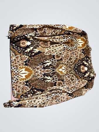 Braunes Blumenmuster Langarmshirt