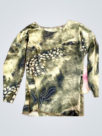 Langarmshirt mit abstraktem Druck
