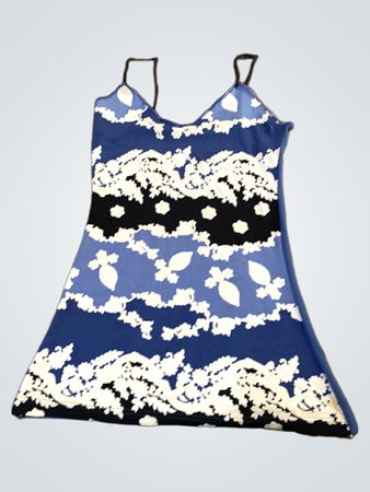 GIN TONIC WOMEN Blaues Kleid mit floralem Druck