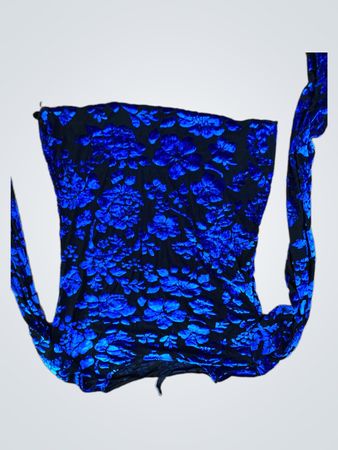 JEAN PASCALE Blauer Floral Langarm-Top