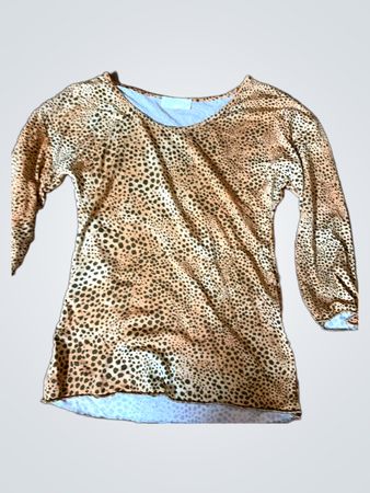 MAKON Leopard Print Langarmoberteil