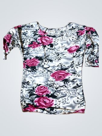 Andega Damen Blumenmuster Langarmoberteil