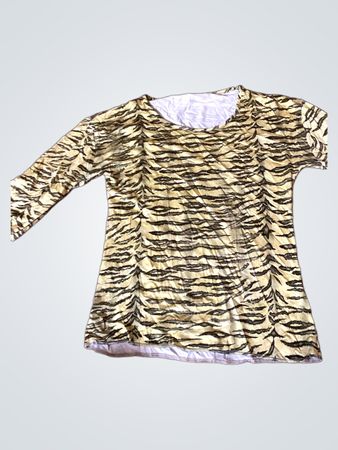 Tiger Print Langarmoberteil