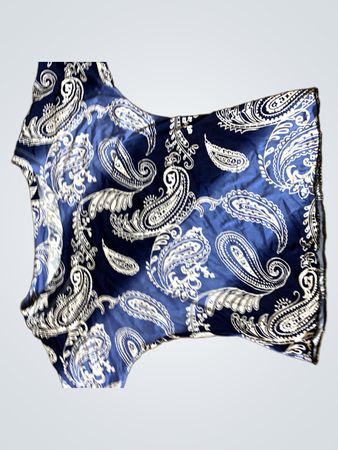 Blaues Paisleymuster-Oberteil