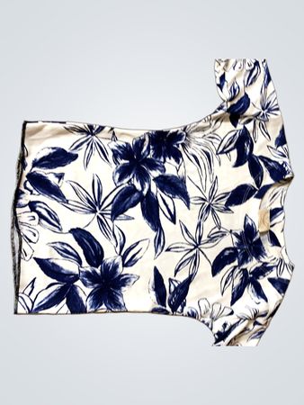 Lewinger Blue Floral Print Top