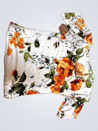 Brindille Weiß floral gemustertes Oberteil