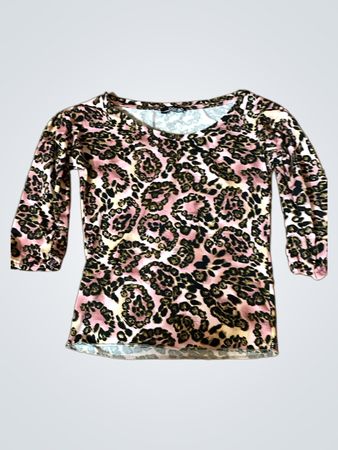 Norah Leopard Print Langarmoberteil