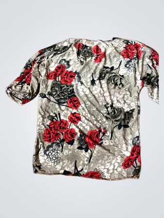 Damen-Blumenmuster-Oberteil