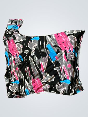 Abstraktes Druck Ein-Schulter Top