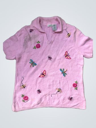 White Stag Pink Embroidered Polo Shirt