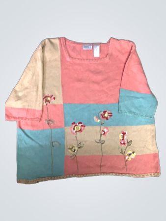 Koret Patchwork Floral Sweater