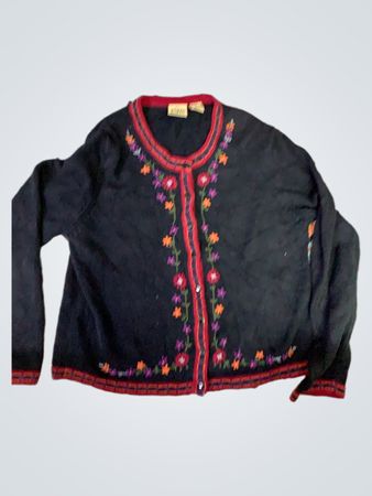 Embroidered Floral Sweater