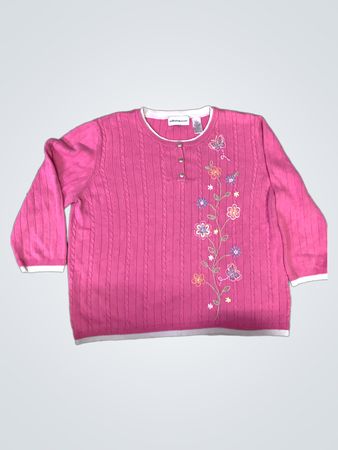 alfred dunner Pink Knit Sweater