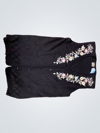 Black Embroidered Top