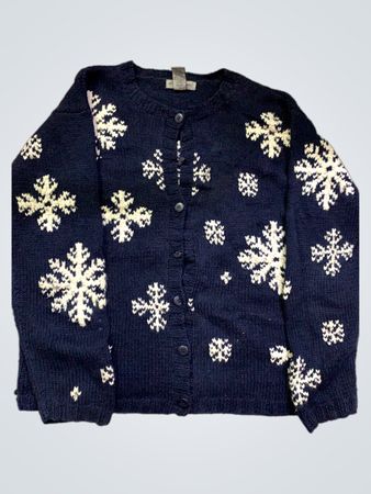Eddie Bauer Snowflake Cardigan