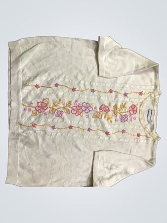 Bestickte Blumen Babydecke