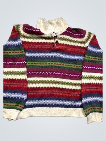 Mehrfarbiger gestreifter Pullover
