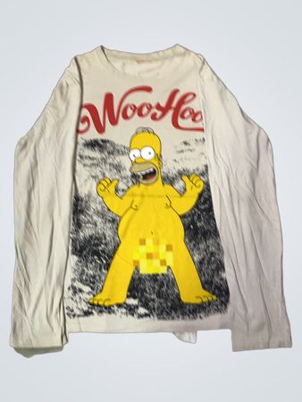 Langarm-T-Shirt mit Homer Simpson Grafik