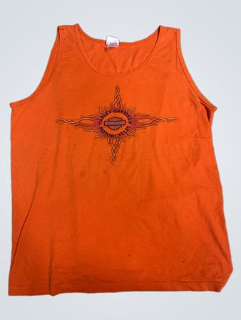 Harley-Davidson Orange Graphic Tank Top
