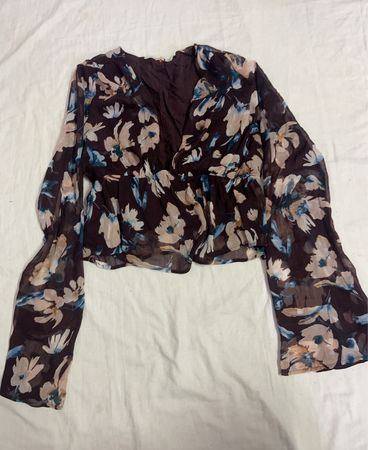 Abercrombie & Fitch Floral Print Peplum Bluse