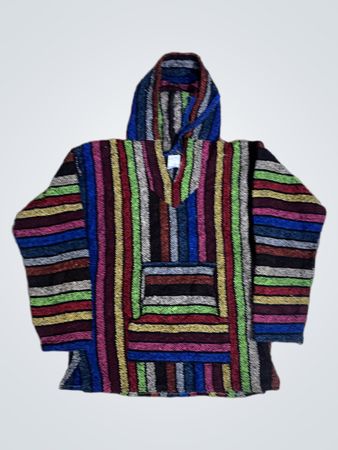Mehrfarbiger gestreifter Baja-Hoodie