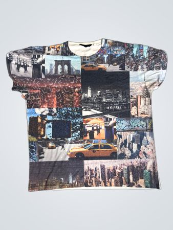 Cedar Wood State New York City Collage Grafik T-Shirt