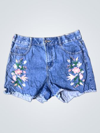COLZA Bestickte Jeansshorts