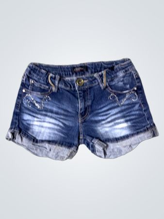 Oririn mit Strass verzierte Denim-Shorts