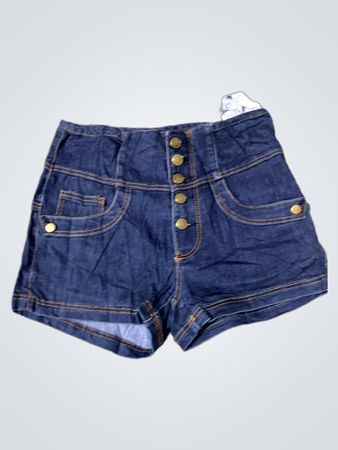 DENIM RULES BY THE. Factory High Waist Button Fly Denim Shorts