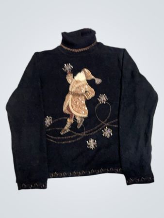 Georgina A. Doyle schwarzer Pullover mit Verzierungen