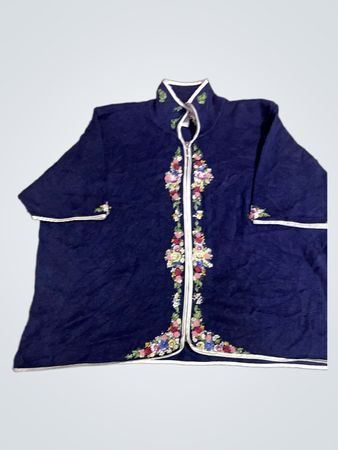 Shelli Segal Bestickter Zip-Up Cardigan
