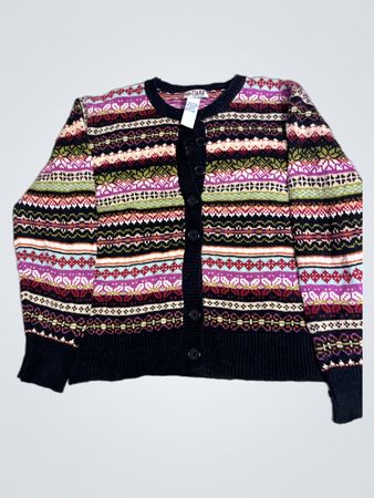 Tiara International Women's Fair Isle Cardigan