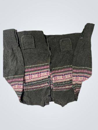 TIARA Damen Grüner Fair Isle Cardigan