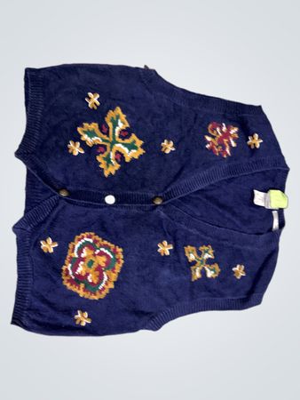 Classics Marineblau Bestickte Weste XL/TG