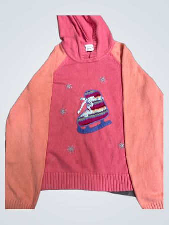 Talbots Kids Pink Ice Skate Sweater