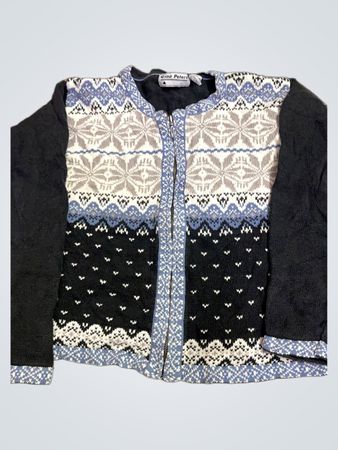 Gina Peters Damen Fair Isle Strick Full Zip Pullover