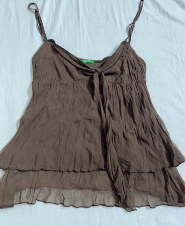 United Colors of Benetton Braune Spaghettiträgershirt