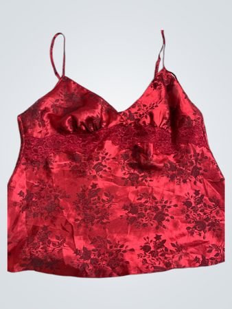 Rote Spitzenborte Cami