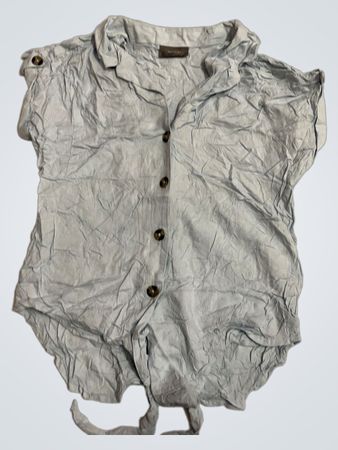 Yessica blaue Button-Down-Bluse